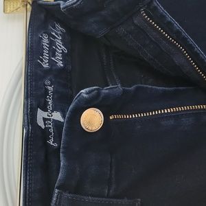 7 For All Mankind Kimmie Straight Leg Jeans Size 28 Dark Blue Denim Stretch
